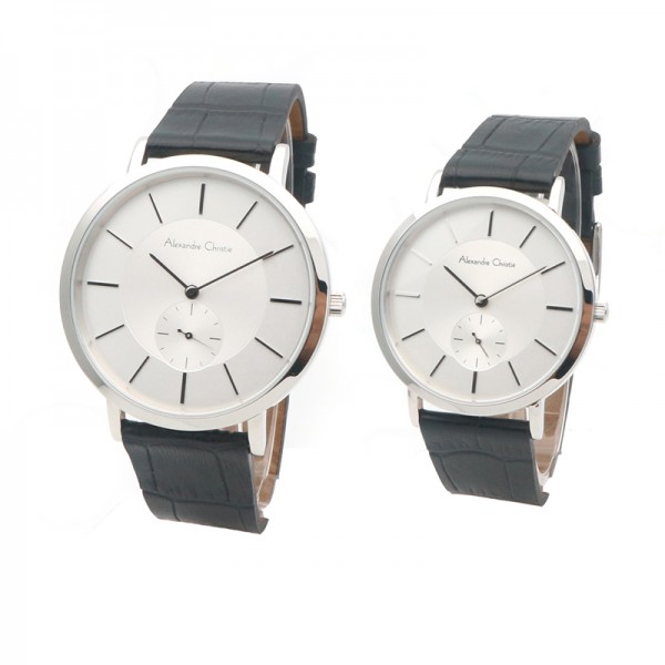 Alexandre Christie AC 8575 Silver White Couple